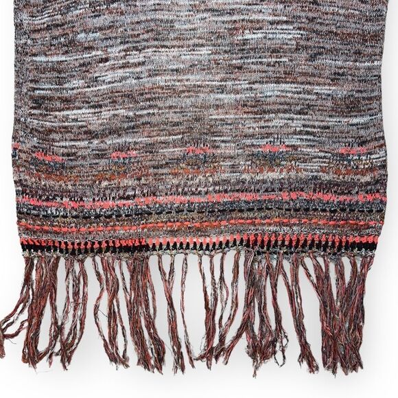 Free People Jungle Heat Space Dye Hooded Fringe Short Sleeve Cardigan Vest - Picture 7 of 12